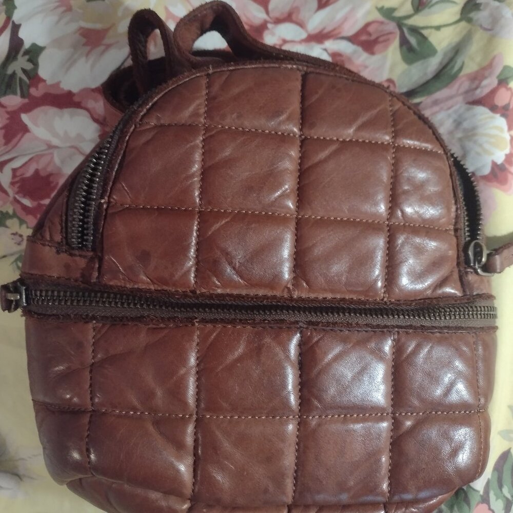 LEATHER BACKPACK PURSE